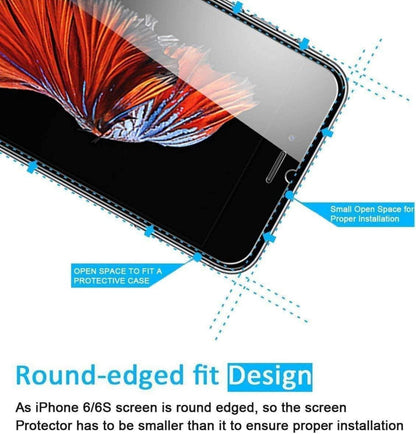 Panzer Schutz Glas iPhone 6 6s 2 Stück 9H Härte HD 0.33mm