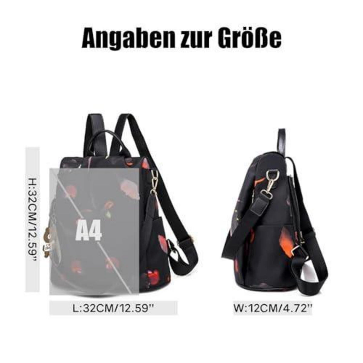 Wasserdichter Anti-Diebstahl Rucksack Damen – Cityrucksack Schmetterling