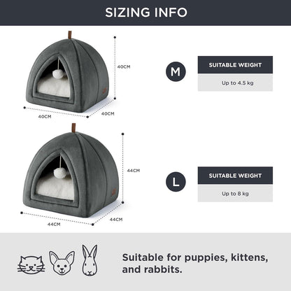 Katzenhöhle große Katzen Katzenbett mit waschbarem Kissen