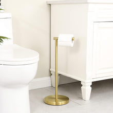 Freistehender Toilettenpapierhalter Edelstahl gebürstetes Gold