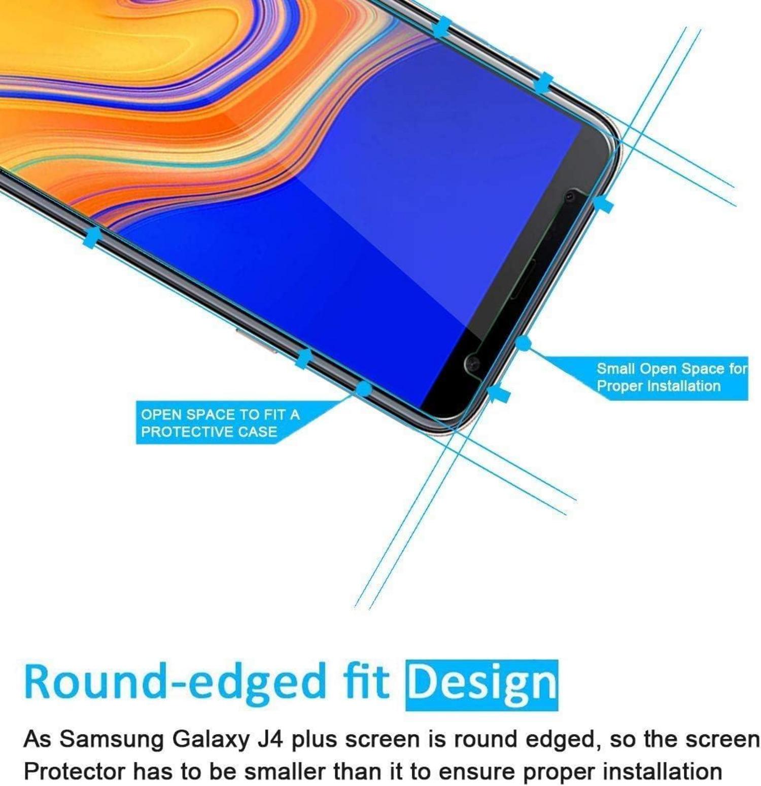 Panzer Schutz Glas Samsung Galaxy J4 Plus 2er Set 9H Ultra-klar
