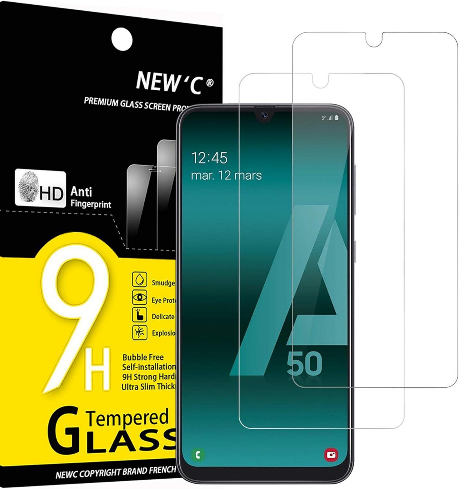 Panzer Schutz Glas für Samsung Galaxy A50 A50s 2er Set 9H Ultra-klar
