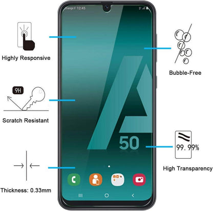 Panzer Schutzglas Samsung Galaxy A50 A50s 9H Härte 0.33mm