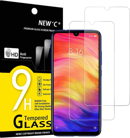 Panzer Schutz Glas für Xiaomi Redmi Note 7, 2er Set, 9H Härte, HD