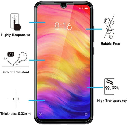 Panzer Schutz Glas für Xiaomi Redmi Note 7, 2 Stück, 9H