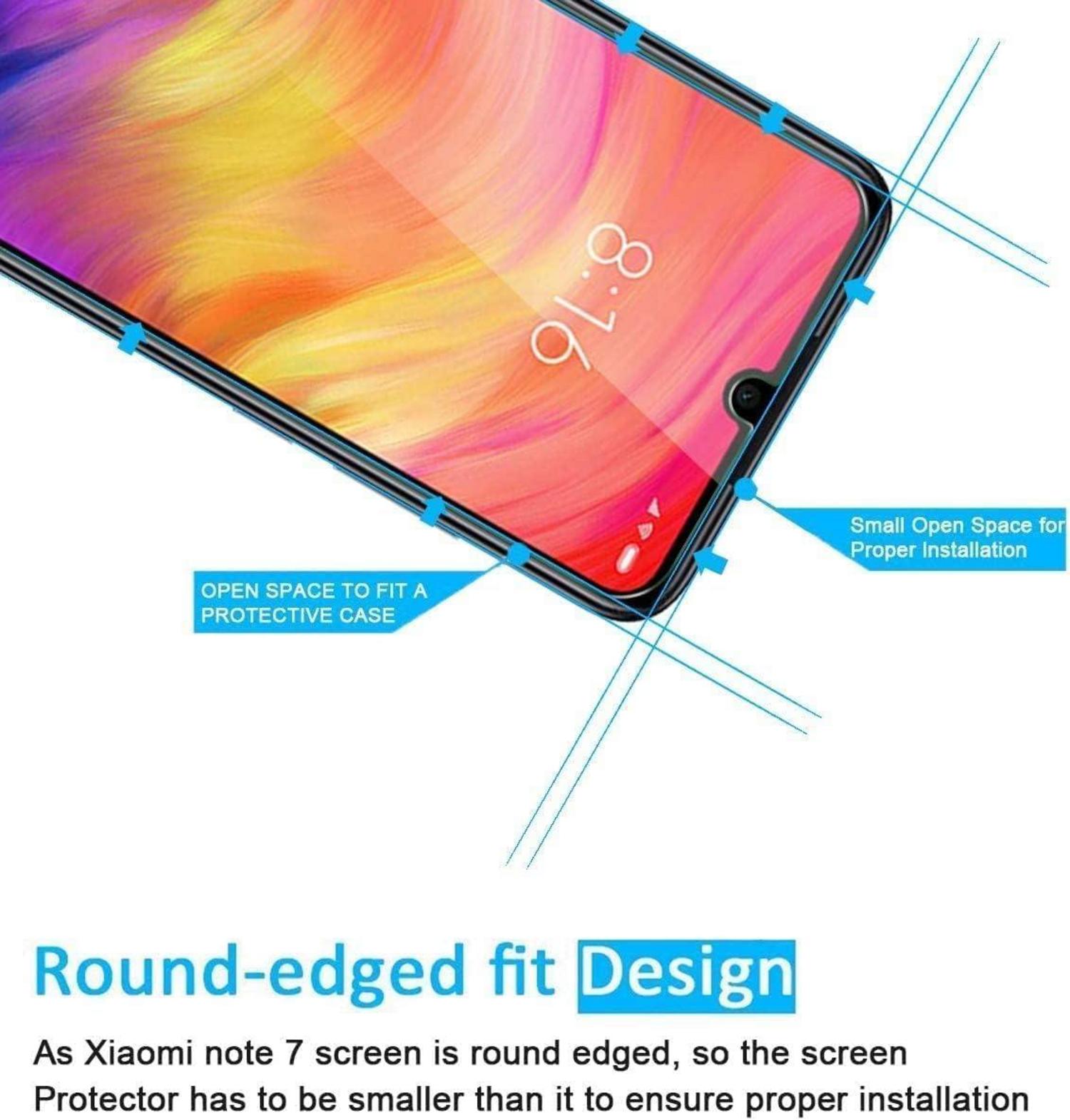 Panzer Schutz Glas für Xiaomi Redmi Note 7, 2er Set, 9H Härte, HD