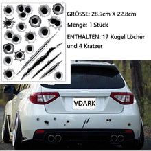 3D Auto Aufkleber Einschusslöcher – Wasserdicht & Reflektierend