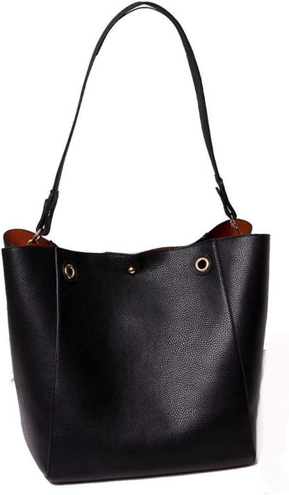 Damen Henkeltasche Leder Groß Shopper Umhängetasche Rosérot
