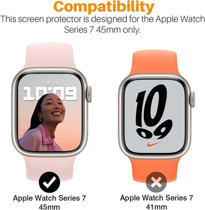 Schutzfolie Apple Watch Series 8/7 SE 2/6/5/4 45/44mm 6er