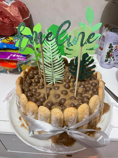 Tropische Blätter Kuchen Topper Palmblatt Deko Safari Hochzeit Party