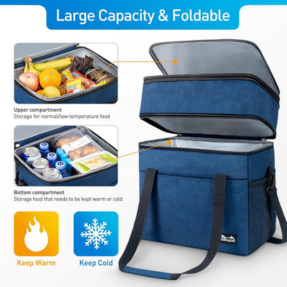 Isolierte Kühltasche mit 30L Kapazität und erweiterbarem Design