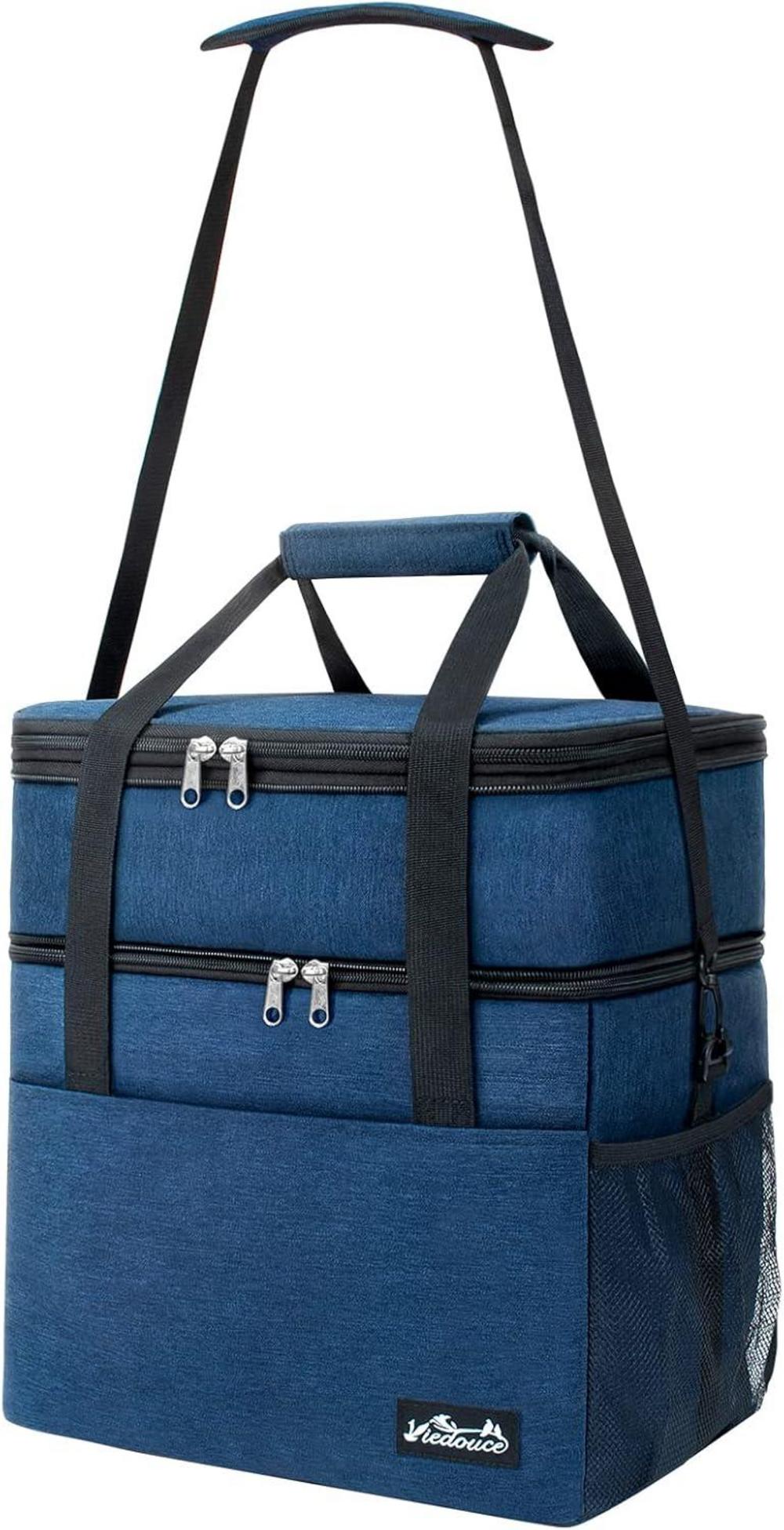 Isolierte Kühltasche 30L für Picknick Outdoor Camping marineblau
