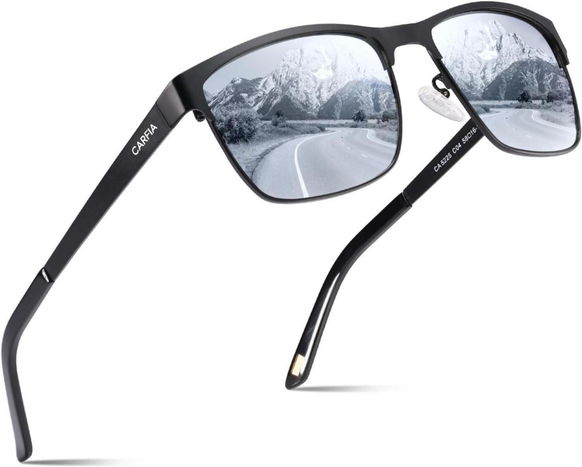 Polarisierte UV400 Herren Sonnenbrille Metallrahmen Fahrerbrille