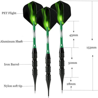 Dartpfeile Set 3 Stück 20g Soft Tip Darts Metallfässer