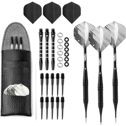Dartpfeile 19g Softdart Set mit Kunststoffspitze und Tasche