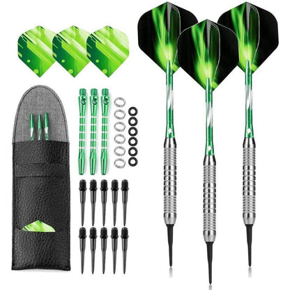 Dartpfeile 18g Softdart Kunststoffspitze Set mit Tasche