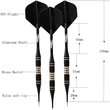 Soft Tip Dartpfeile Set 3 Stück 18g Turnier Darts für