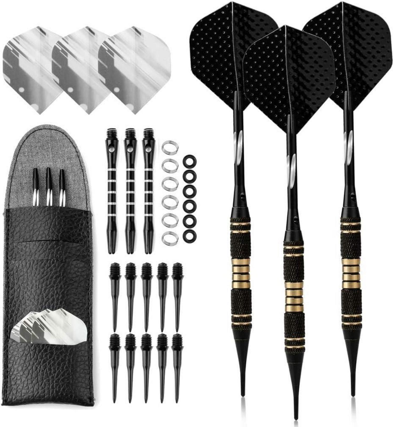 Soft Dartpfeile Set 18g Turnier Darts Aluminium Schaft PU Bag