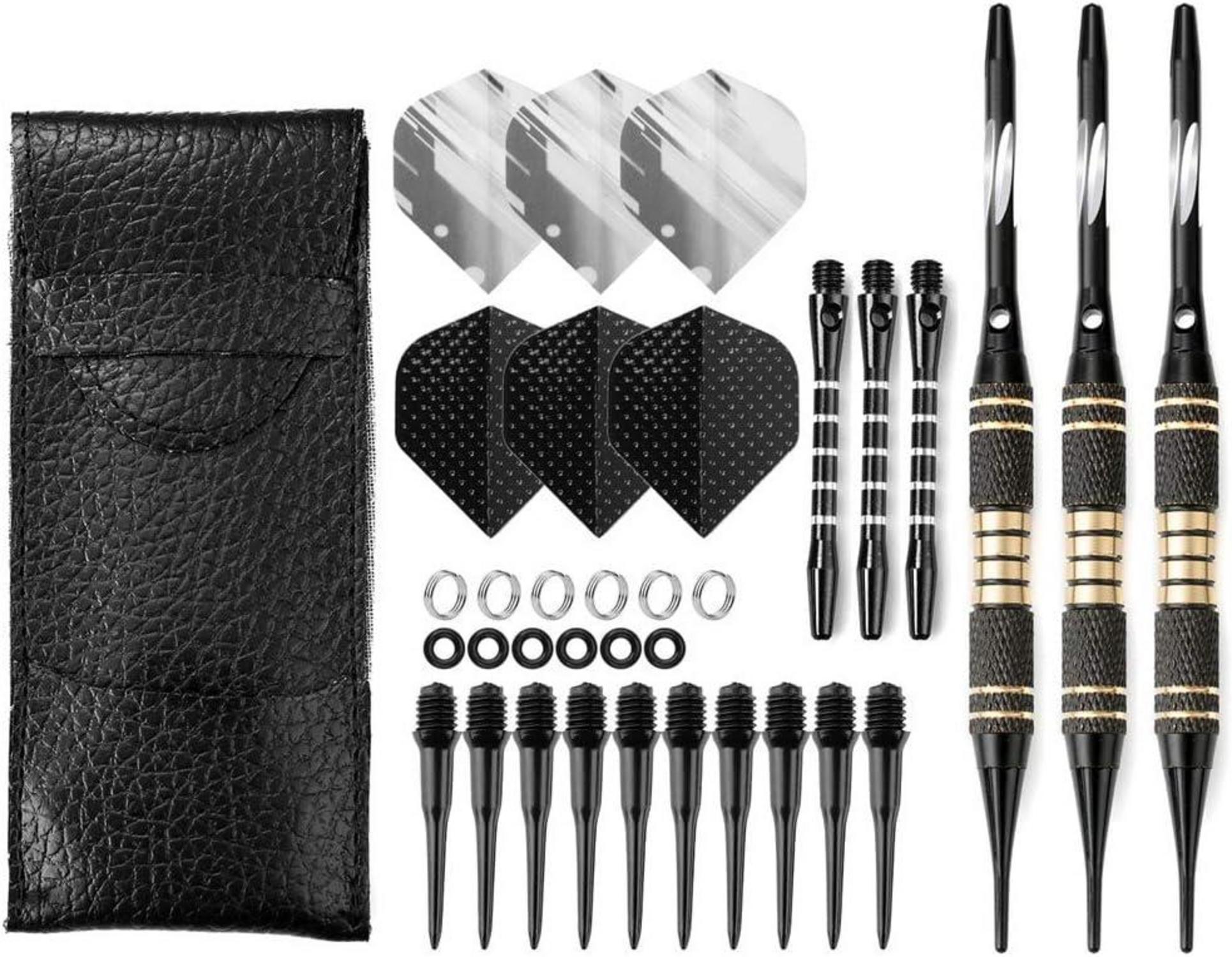 Soft Dartpfeile Set 3 Stück 18g Turnier Darts Aluminiumschaft PU Bag