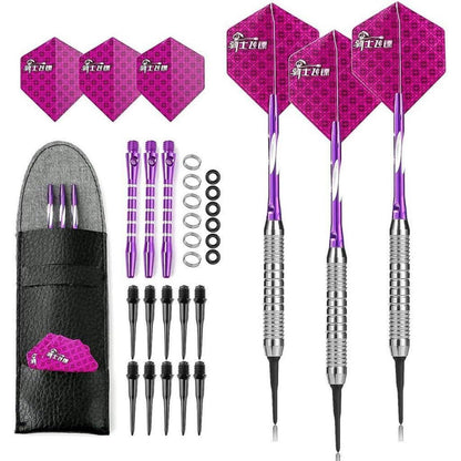 Crazy-m Soft Dartpfeile Set 3 Stück 18g Schwarz beschichtet