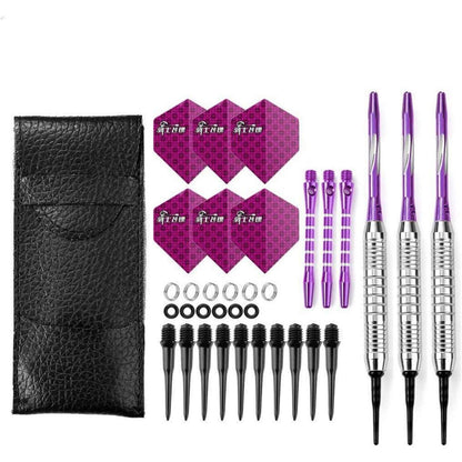 Crazy-m Soft Dartpfeile Set 3 Stück 18g Schwarz beschichtet