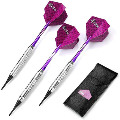Crazy-m Soft Dartpfeile Set 3 Stück 18g Schwarz beschichtet