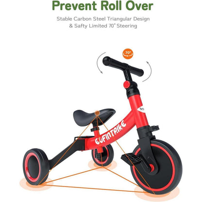 Kinderdreirad Laufrad Lauffahrrad 5-in-1 Lauflernhilfe 1-4