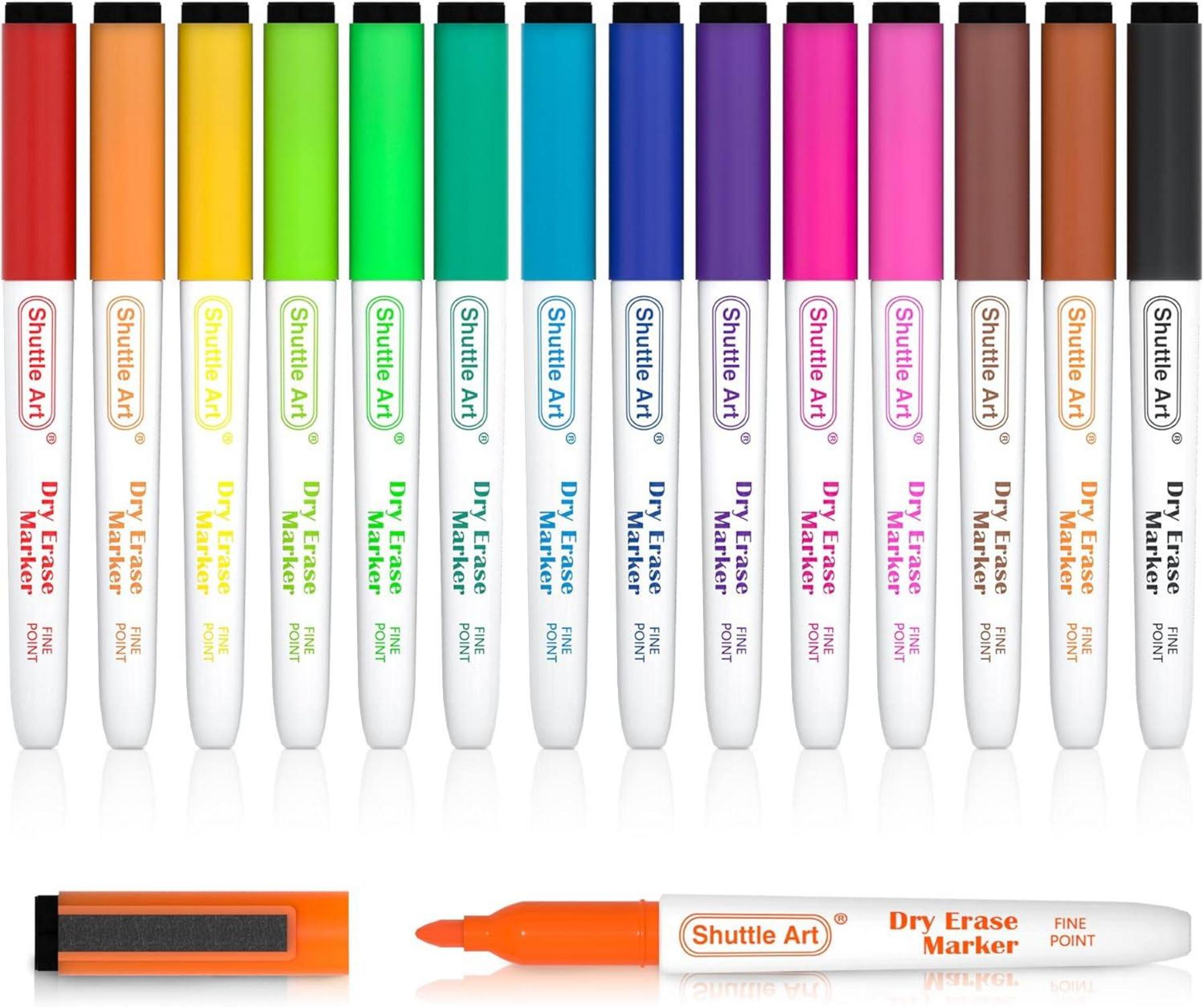 15 Farben Magnet Whiteboard Marker feine Spitze abwischbar