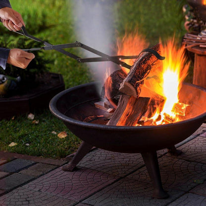 Kaminzange 66cm Feuerholzzange Schwerlast Brennholzzange für Holzofen