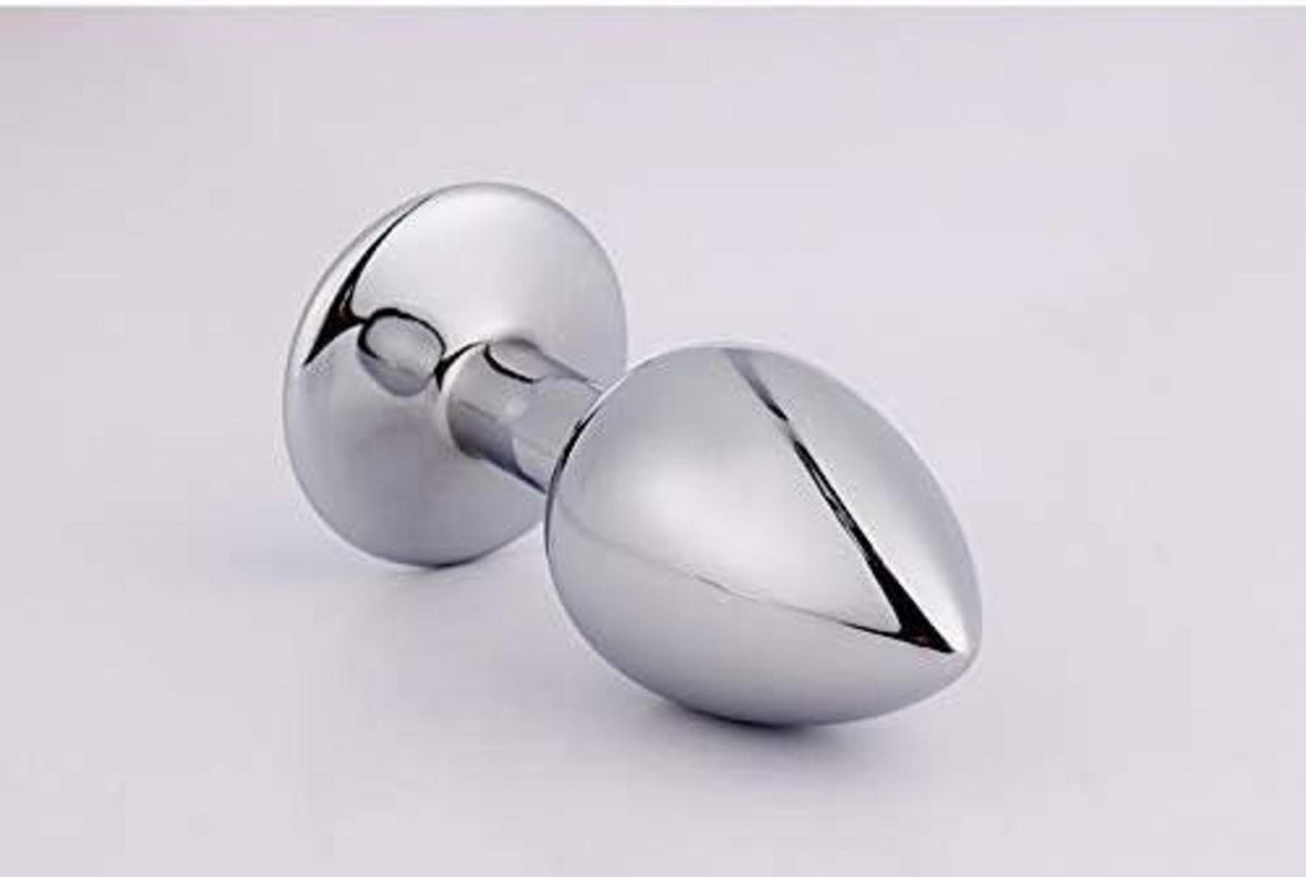 Kleiner Metall Anal Butt Plug Hellblau 27mm Set für Frauen Männer