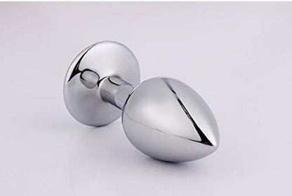 Kleiner Metall Anal Butt Plug Hellblau 27mm Set für Frauen Männer