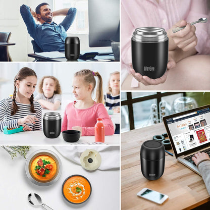 Thermobehälter 450ml 710ml Edelstahl Warmhaltebehälter mit Löffel