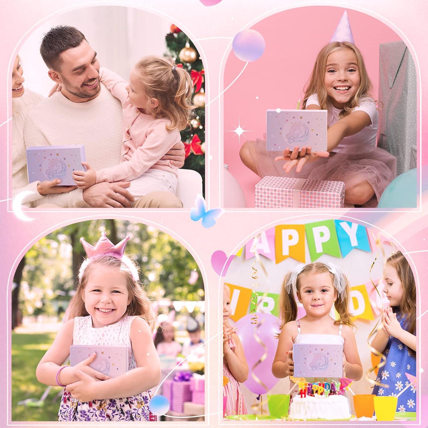 Geschenke Mädchen Bastelset Schmuck Kinder Armbänder Regenbogen-Mix
