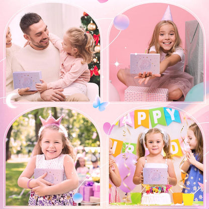 Geschenke Mädchen Bastelset Schmuck Kinder Armbänder Regenbogen-Mix