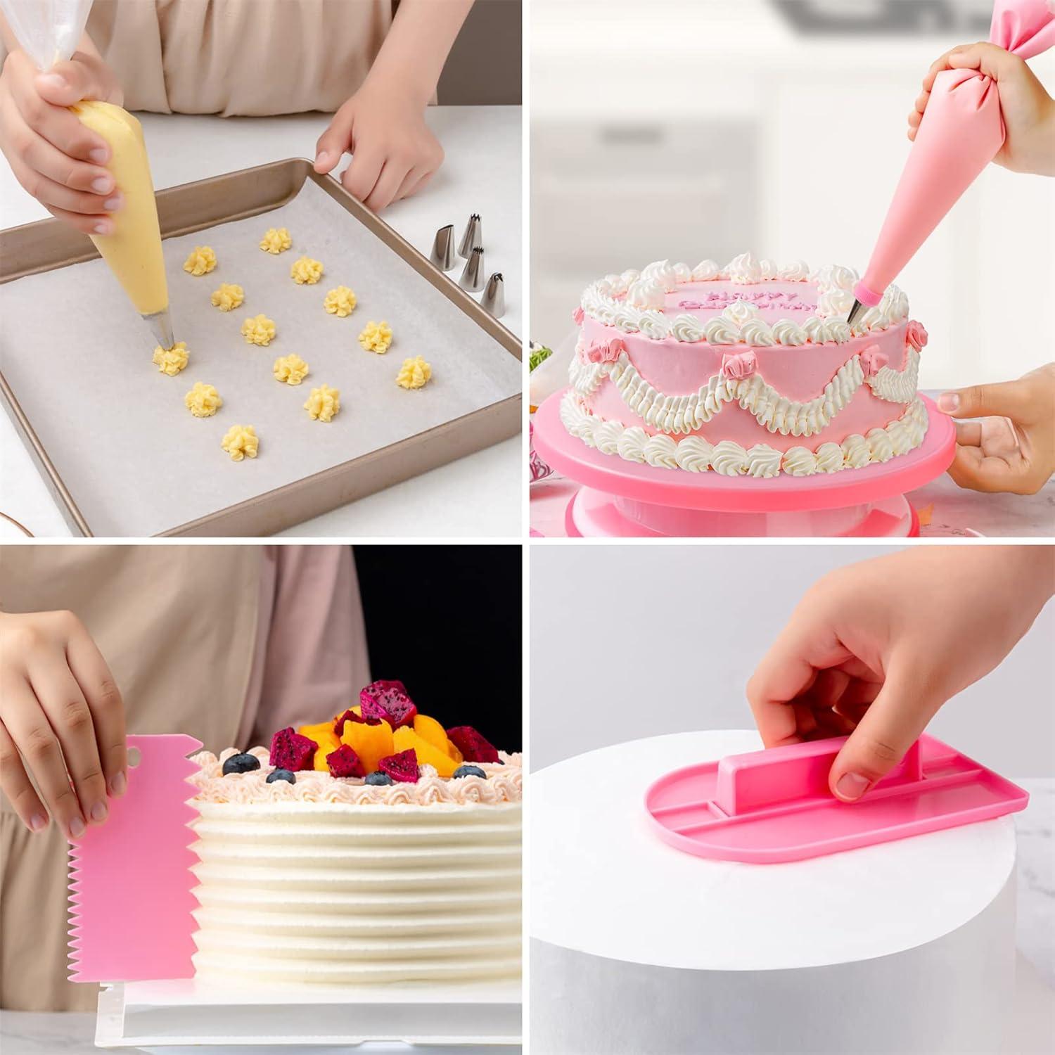 Spritzbeutel Tüllen Set 40tlg Edelstahl Silikon Cupcakes Torten Zubehör