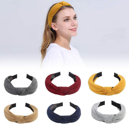 6er Set Vintage Haarreifen Damen, Knoten Stirnband Warp