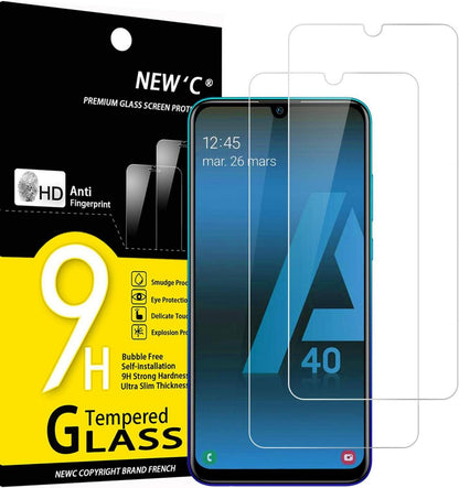 Panzer Schutz Glas Samsung Galaxy A40 2er Set 9H Härte