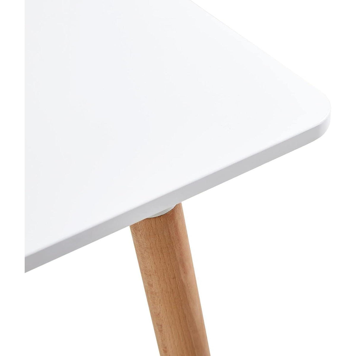 Rechteckiger Esstisch Buchenholz weiß 110x70cm – Küchentisch für 4 Personen