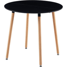 Runder Esstisch skandinavisches Design, 80x80cm Schwarz