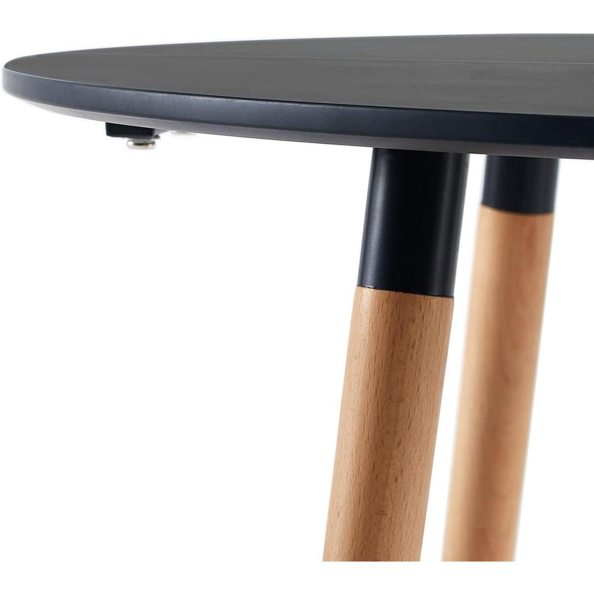 Runder Esstisch Schwarz Skandinavisch – MDF Küchentisch 80x80cm