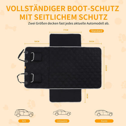Auto Kofferraumschutz Hund 185x103cm Schwarz Wasserdicht & Reißfest