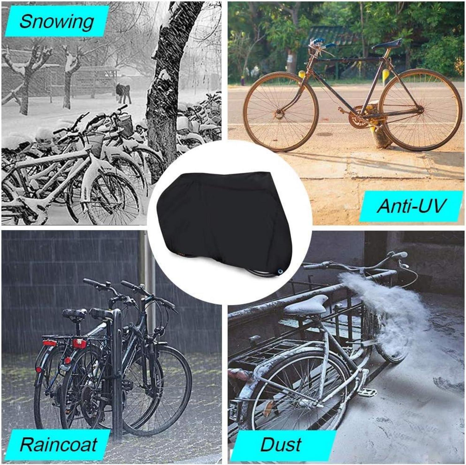 Fahrradabdeckung Wasserdicht Schwarz 190T Oxford-Gewebe 29 Zoll 200 x 110 x 70 cm