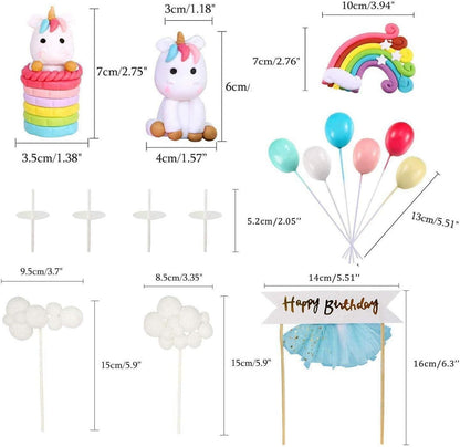 Einhorn Geburtstag Kuchen Topper Set für Kinder Mädchen