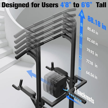 Sportsroyals Power Tower Dip Station Klimmzugstange 204.1 kg