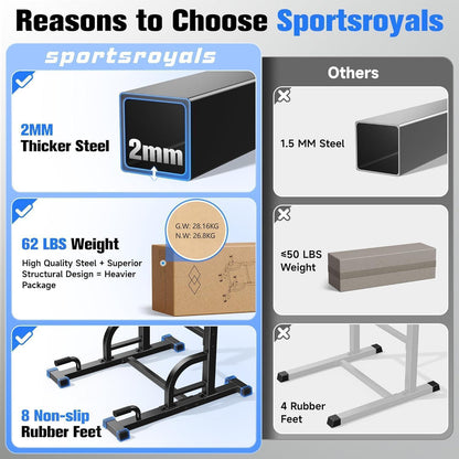 Sportsroyals Power Tower Dip Station Klimmzugstange 204.1 kg