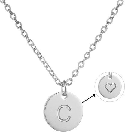 Initialen Kette Buchstaben Anhänger mit Herzen Geschenk