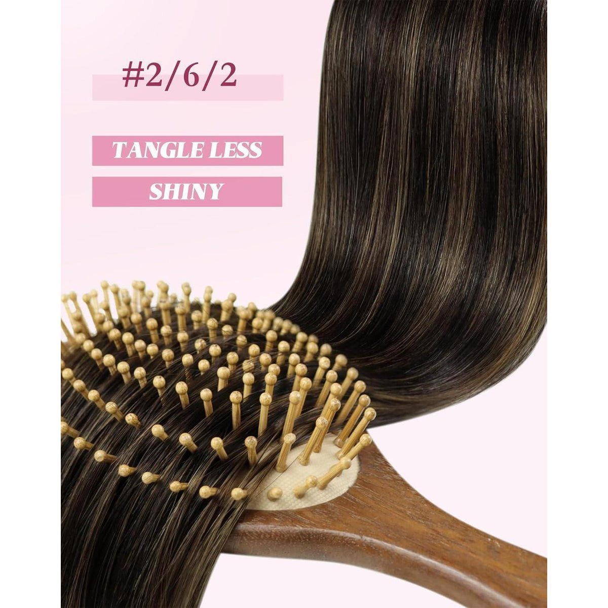 Echthaar Micro Ring Extensions Ombre Braun 35cm