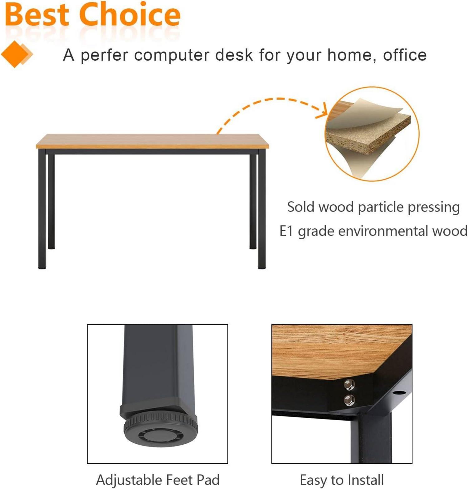 Computertisch Schreibtisch 80x40x75cm Büro Workstation Holzplatte