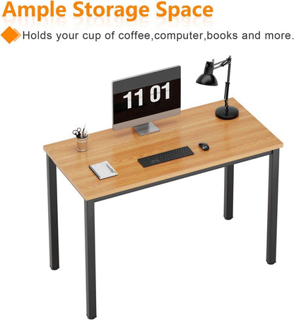 PC Schreibtisch 80x40x75 cm Büro Workstation Holzplatte Schwarz