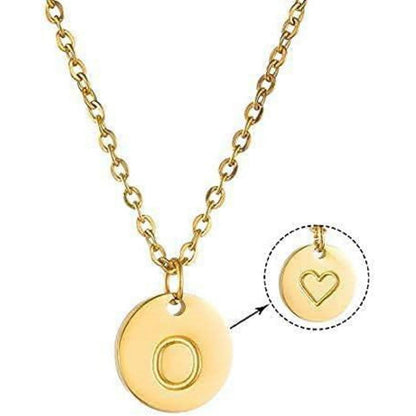 Damen Initiale Buchstaben Anhänger Kette Gold Rosegold